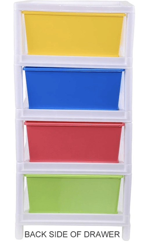 ARISTO Everest Multipurpose 4 Drawer Plastic Modular ARISTO Chest Storage Organizer, multicolour, Standard, (30.5 x 39 x 61 CM ) - Image 3